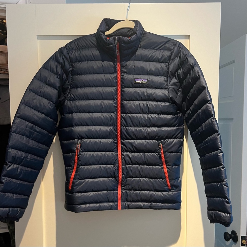 Patagonia Men’s Sweater Jacket - Navy Blue size S - Picture 2 of 5